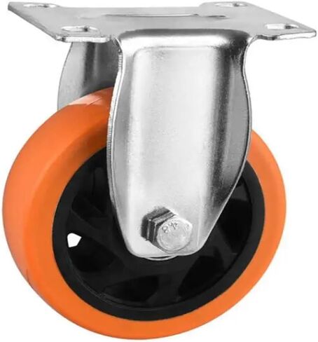 1 Piece Caster 5 inch Hollow Pattern Directional Wheel Medium Orange Double Bearing Silent Linear Wheel Injection molding in Saudi Arabia