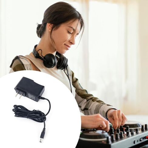 Power Supply Compatible with Korg, DC 9V Power Cord 2A Adapter Cord Charger Replacement for Korg Volca Bass FM Beats Keys Synthesizer Kick Accessories, US Plug (6ft) in Saudi Arabia