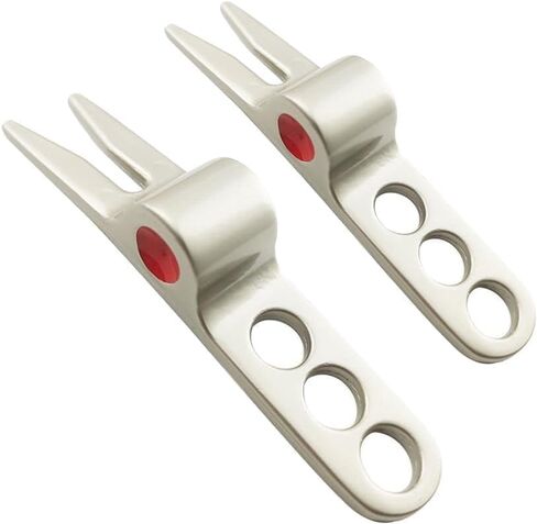 2 Pcs Silver Golf Ball Fork Pivot Divot Repair Tool for Cameron Divot Tools for Scotty Golf Divot Tools in Saudi Arabia