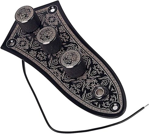 Alnicov Vintage Wired Loaded Control Plate Harness Switch Knobs Smooth surface Control Plate for Jazz Bass Replacement Parts in Saudi Arabia