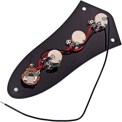 Alnicov Vintage Wired Loaded Control Plate Harness Switch Knobs Smooth surface Control Plate for Jazz Bass Replacement Parts in Saudi Arabia