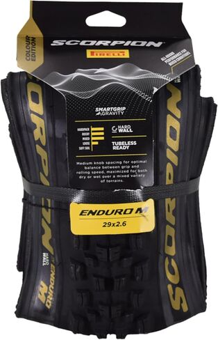 Pirelli Scorpion Enduro M Gold Color Edition Mountain Bicycle Tire 29x2.6 - Tubeless High-Performance Tear-Resistant MTB Tire for XC Racing, Trail and Enduro Riding in Saudi Arabia