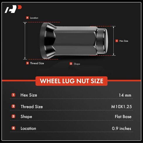 A-Premium (16-PC) M10 X 1.25 Lug Lug Nut Fits Arctic Cat (DVX 90 ، 300 ، TRV 400 ، 500 ، 700 ، Wildcat ، Prowler)-متوافق مع نماذج Kawasaki ، Suzuki ، Yamaha ، Honda & Polaris ATV ، الأمامي والخلفي in Saudi Arabia