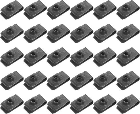 PATIKIL U-Style Clip-On Nut, 30 Pack M4-0.7 Regular Extruded U-Nut U-Type Fasteners Hardware Nuts 304 Stainless Steel for Automotive Metal Cars Motorcycles, Silver in Saudi Arabia