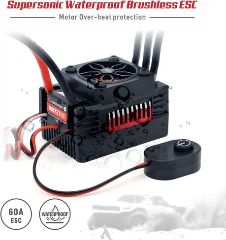محرك Surpass Rocket V2 الأسرع من الصوت 3660 2800kv بدون فرشاة، محرك BL مستشعر مقاوم للماء 4P RC لشاحنة التحكم عن بعد 1/10 in Saudi Arabia