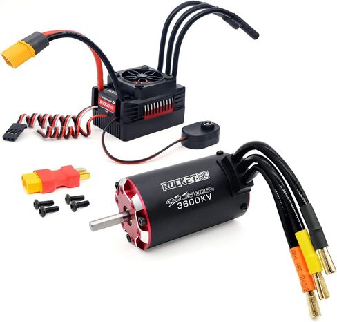 محرك Surpass Rocket V2 الأسرع من الصوت 3660 2800kv بدون فرشاة، محرك BL مستشعر مقاوم للماء 4P RC لشاحنة التحكم عن بعد 1/10 in Saudi Arabia
