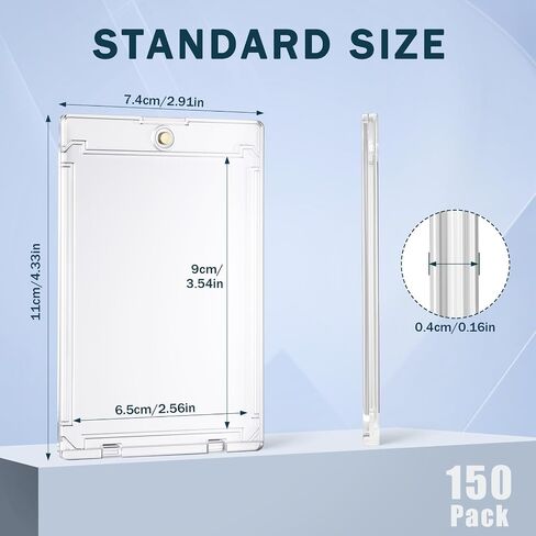 200ct Magnetic Card Holder 35pt Hard Plastic Trading Card Protectors One Touch U-V Protection Magnetic Display Case for Baseball Sports in Saudi Arabia