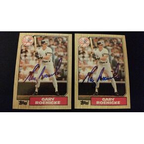 Gary Roenicke Yankees 1987 Topps #683 Orioles Ink Signed Auth Auto JA15 - Autographed Baseball Cards in Saudi Arabia
