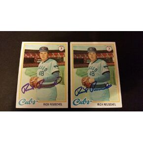 Rick Reuschel Cubs 1978 Topps #50 Giants وقعت Authentic Autograph FB15 - بطاقات البيسبول الموقعة in Kuwait