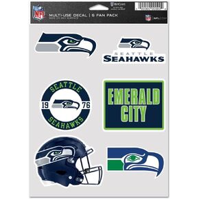 Wincraft NFL Secal Sticker Multi Use 6 Set 19x14cm Seattle Seahawks in Saudi Arabia