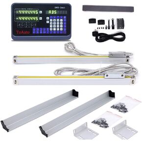 TOAUTO 14'' & 28'' 2 Axis Digital Readout TTL Linear Glass Scale Lathe Mill DRO Kit 350mm + 700mm, US Stock, 2-4 Business Days in Saudi Arabia