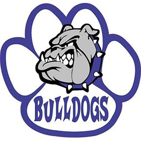 PRINT PAW Stickertalk مع ملصق Vinyl Bulldog Mascot ، 5 بوصات في 4.75 بوصة in Saudi Arabia