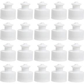 Soda Bottle Caps 20Pcs Push Pull Replacement Caps Sports Bottle Lids Safe Twisted Reusable Plastic Cap Cover Lid for Soda Water s White 3cm Water Replacement in Kuwait