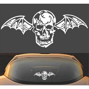 Avenged Sevenfold A7X Death Bat Metal Band Vinyl Decal Sticker (8" x 3.5", Red) in Kuwait