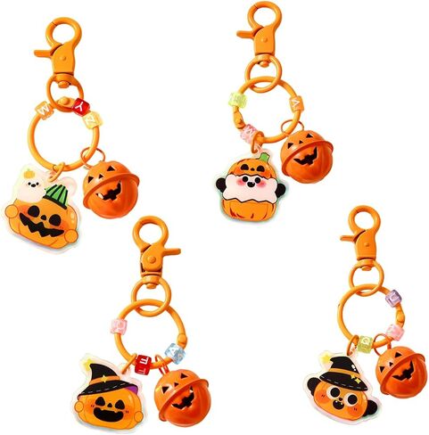 Halloween Keychain Cute Keychain Halloween Pendant for Keys/Bags,Bag Charms with Pumpkin Bell, Festive Decoration Gifts in Saudi Arabia