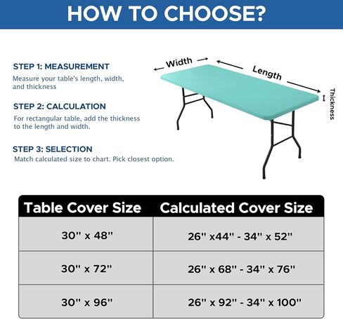 Fitted Tablecloth for 6 Foot Rectangle Tables-6 Pack Black Elastic Outdoor Picnic Table Cover-Spandex Stretch Folding Table Cloths 6 ft for Camping Dining Room Patio Kitchen Banquet Party in Saudi Arabia
