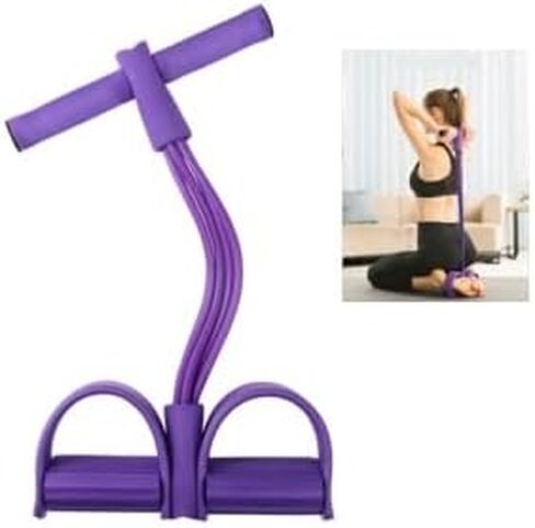 Multifunction Tension Rope, 6-Tube Elastic Yoga Pedal Puller Resistance Band, Natural Latex Tension Rope Fitness Equipment, for Abdomen/Waist/Arm/Leg Stretching Slimming Training in Saudi Arabia