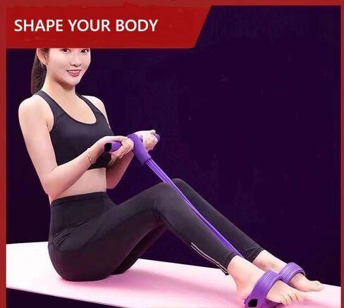 Multifunction Tension Rope, 6-Tube Elastic Yoga Pedal Puller Resistance Band, Natural Latex Tension Rope Fitness Equipment, for Abdomen/Waist/Arm/Leg Stretching Slimming Training in Saudi Arabia