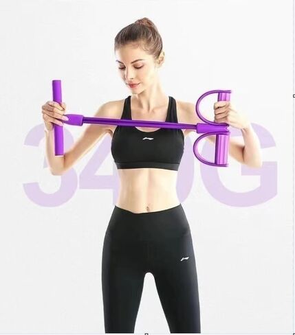 Multifunction Tension Rope, 6-Tube Elastic Yoga Pedal Puller Resistance Band, Natural Latex Tension Rope Fitness Equipment, for Abdomen/Waist/Arm/Leg Stretching Slimming Training in Saudi Arabia