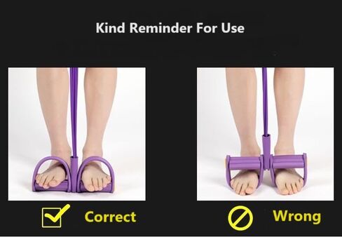 Multifunction Tension Rope, 6-Tube Elastic Yoga Pedal Puller Resistance Band, Natural Latex Tension Rope Fitness Equipment, for Abdomen/Waist/Arm/Leg Stretching Slimming Training in Saudi Arabia
