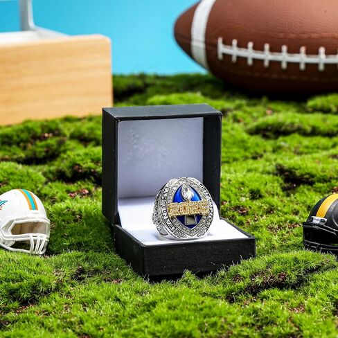 2024 Fantasy Football Ring 2025 with Wooden Box League Champion Trophy Rings Premium Award for Winner in Kuwait