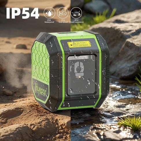 Laser Level, HUEPAR Self leveling Green Cross Line Laser Level 100Ft Accurate Level Laser Tool for DIY Construction & Decoration Indoor Projects, Built-in Li-ion Battery for Longer Working Time in Saudi Arabia