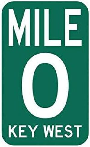 EW Designs Mile Marker 0 Sticker Die Cut Decal Key west Zero US1 HWY 1 Highway Bumper Sticker Vinyl Sticker Car Truck Decal 5" in Saudi Arabia