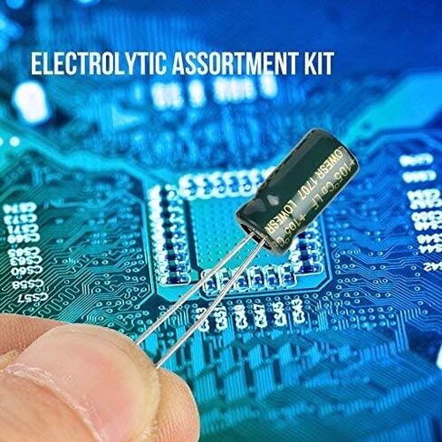 100pcs مكثف صوت عالي الجودة DIY ، مجموعة المكونات الكهربائية ، 10 قيم 10V-63V 10UF-470UF المكثفات الكهربائية الصناعية in Saudi Arabia