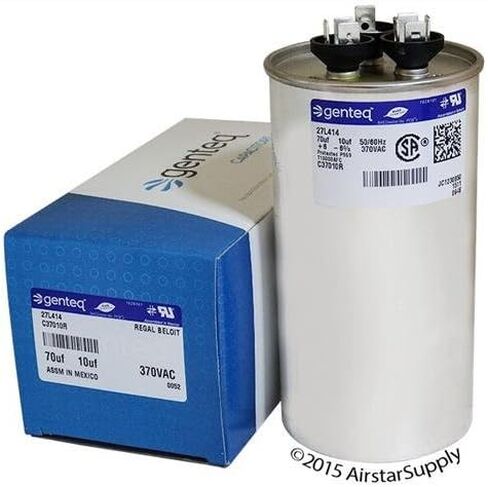 GE Genteq Round Capacitor 70 10 uf MFD 370 Volt 27L414BZ3 27L414 in Saudi Arabia