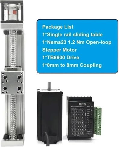 60mm Width Axis Linear Actuator Electric Manual Driven Ball Screw Nema23 57mm Linear Rail Guide Stage Slide SFU1605/1610(2Nm Motor kit) in Kuwait