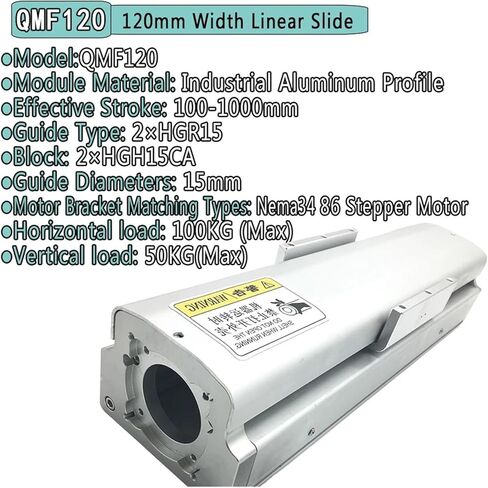 1pcs Fully Enclosed Linear Rail Guide Stage Dust Cover SFU1605/1610 56-120mm Wide Slide Table Max Load 40-100K(QMF120,SFU1605 700mm) in Kuwait