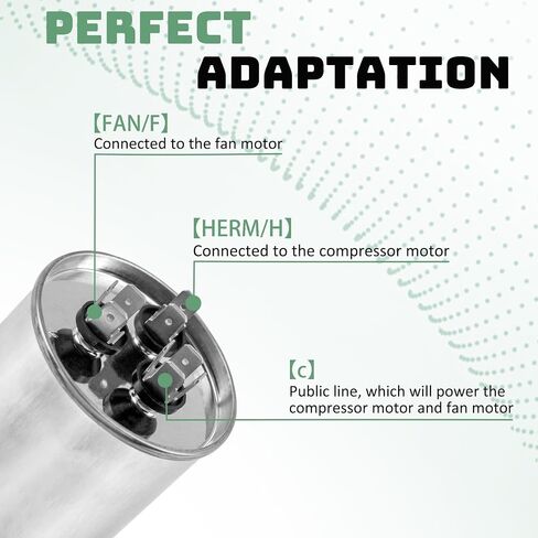 Upgrade 3313107.018 RV Air Conditioner Motor Capacitor 50/5 MFD Compatible with Dometic 50/5 MFD 50+5 uF ±6% 370/440V AC Capacitor Service Kit, Compatible with Heat Pump Air Conditioner or AC Motor in Saudi Arabia