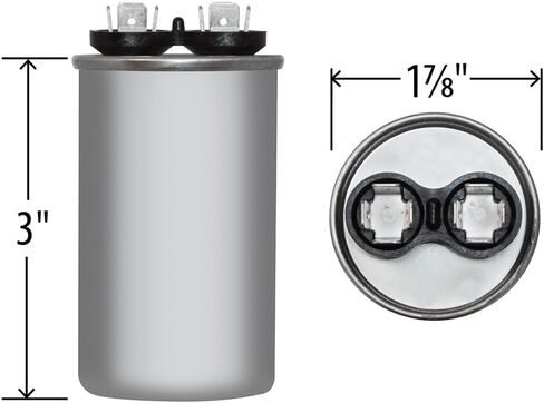 97F9884-45 uf MFD 370 or 440 Volt VAC RoundRun Capacitor Upgrade in Saudi Arabia