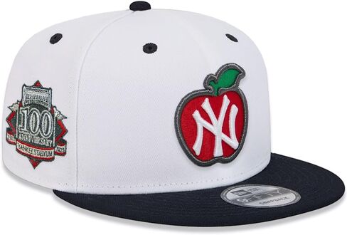 New Era NY New York Yankees 9FIFTY 100th Anniversary Big Apple Snapback Cap, Adjustable Hat White in Kuwait