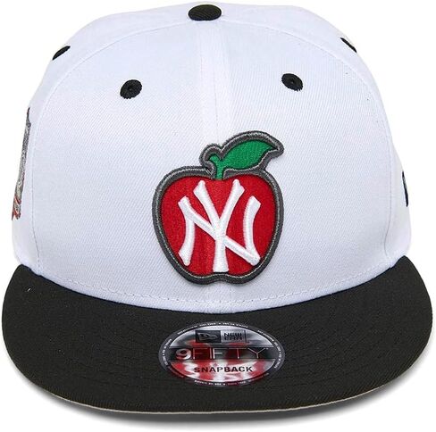 New Era NY New York Yankees 9FIFTY 100th Anniversary Big Apple Snapback Cap, Adjustable Hat White in Kuwait