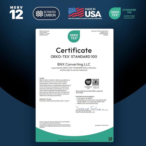 BNX TRUFILTER 16X25X1 MERV 12 Defense Defense (2 pack) AC FURNACE FILTER مع كربون نشط - مصنوع في الولايات المتحدة الأمريكية - مرشحات فرن الهواء المطوي HVAC AC - يزيل الرائحة ، العفن ، البكتيريا ، الدخان in Kuwait
