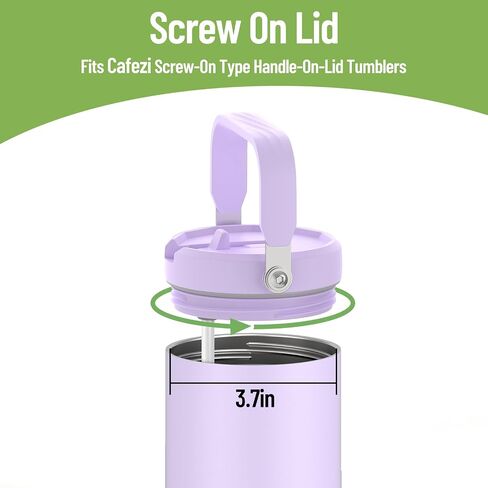غطاء بديل مع قش فليب ومقبض أعلى ، يناسب Cafezi 30oz/40oz/50oz/64 أوقية. in Kuwait