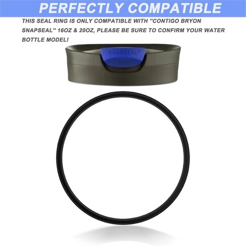 10 PCS استبدال الغطاء الغطاء الغطاء الغطاء المتوافقة مع 16 و 20 أوقية Contigo Snapseal Byron Travel Ring ، جزء استبدال تسرب السيليكون للبهلوانة القهوة ، أبيض in Kuwait