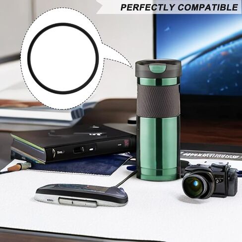 10 PCS استبدال الغطاء الغطاء الغطاء الغطاء المتوافقة مع 16 و 20 أوقية Contigo Snapseal Byron Travel Ring ، جزء استبدال تسرب السيليكون للبهلوانة القهوة ، أبيض in Kuwait
