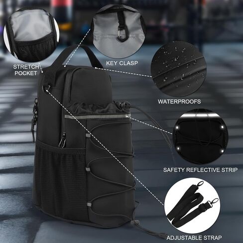 Magnetic Gym Bag for Men and Women,Small Gym Bag, Magnetic Gym Water Bottle Bag with 4 Strong Magnets | Crossbody Bag Bottle Holder, Water Bottle Carrier Bag Fit 64 oz, for Fitness, Gym, Sports in Saudi Arabia