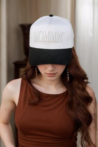 قبعة سائقة الشاحنة Mommin for Women Vintage two Tine Susproided Baseball Cap Funny Mom Gifts in Kuwait