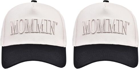 قبعة سائقة الشاحنة Mommin for Women Vintage two Tine Susproided Baseball Cap Funny Mom Gifts in Kuwait
