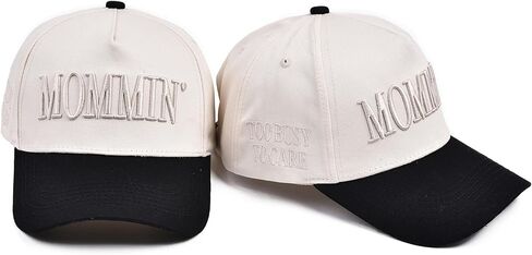 قبعة سائقة الشاحنة Mommin for Women Vintage two Tine Susproided Baseball Cap Funny Mom Gifts in Kuwait