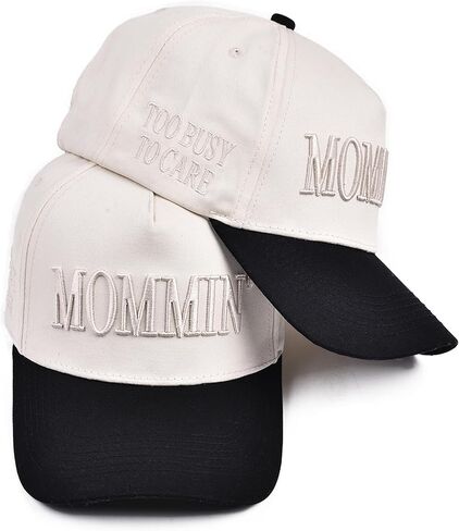 قبعة سائقة الشاحنة Mommin for Women Vintage two Tine Susproided Baseball Cap Funny Mom Gifts in Kuwait
