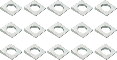 PATIKIL 15pcs Beveled Square Washers, M8x18mm Square Beveled Washers Bearing Strut Plate Flat Pad Spacer Carbon Steel for 8mm Bolts Wedge Shim Leveling Fastener Nut Bolt Gasket, Black in Saudi Arabia