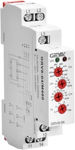 GRV8-04 05 06 07 08 Three Phase Voltage Control Relay Phase Sequence Phase Failure Over Voltage Undervoltage Protection(M265 3phase4wire,GRV8-05D) in Saudi Arabia