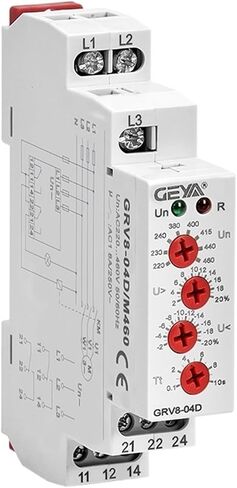 GRV8-04 05 06 07 08 Three Phase Voltage Control Relay Phase Sequence Phase Failure Over Voltage Undervoltage Protection(M265 3phase4wire,GRV8-05D) in Saudi Arabia