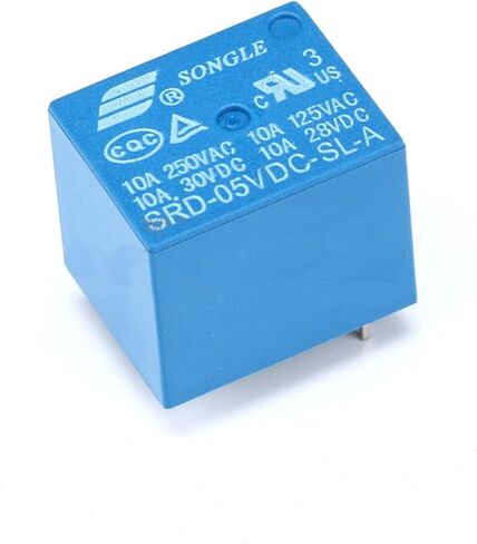 10pc Original SRD-05VDC-SL-A T73 5V 10A 4pin DC Power Relay PCB Type Blue Color in Saudi Arabia