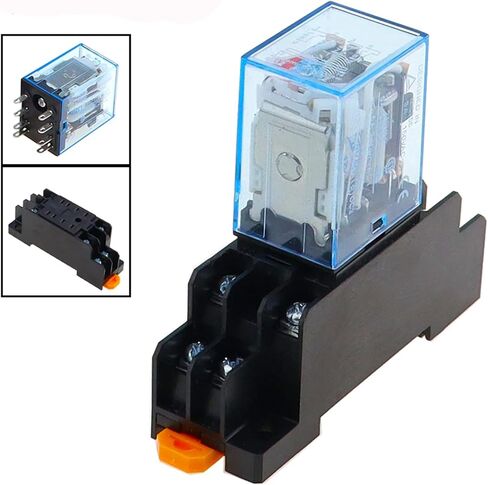 10pcs MY2P HH52P MY2NJ DPDTMiniature Coil Generalelectromagnetic Intermediate Relay Switch withSocket Base LED AC 110V 220V DC 12V 24V(Dc,48V) in Saudi Arabia
