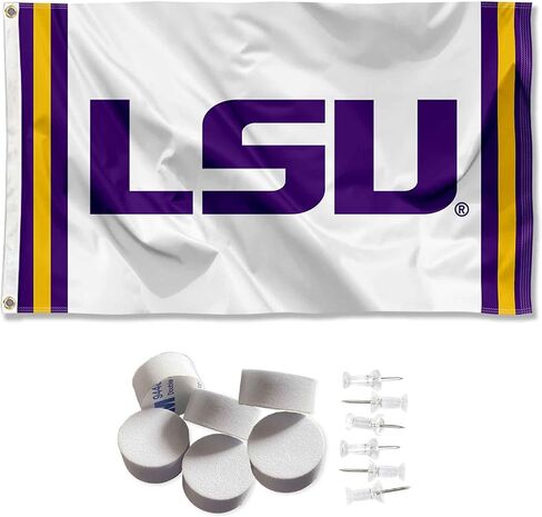 Louisiana State LSU Tigers Jersey Stripes Banner and Tapestry Wall Tack Pads in Saudi Arabia